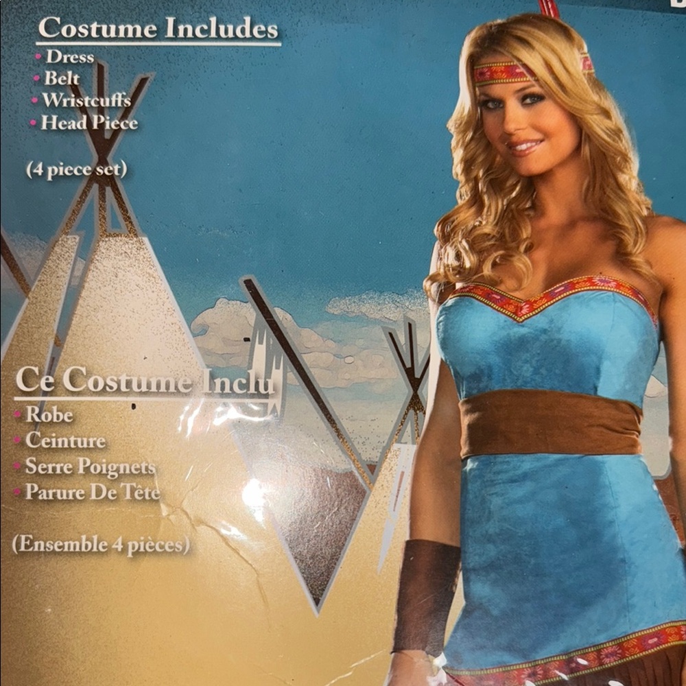 Dreamgirl Blue and Brown Strapless Dress